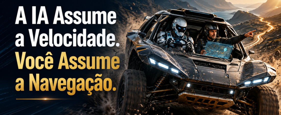 A IA assume a velocidade. Você assume a navegação